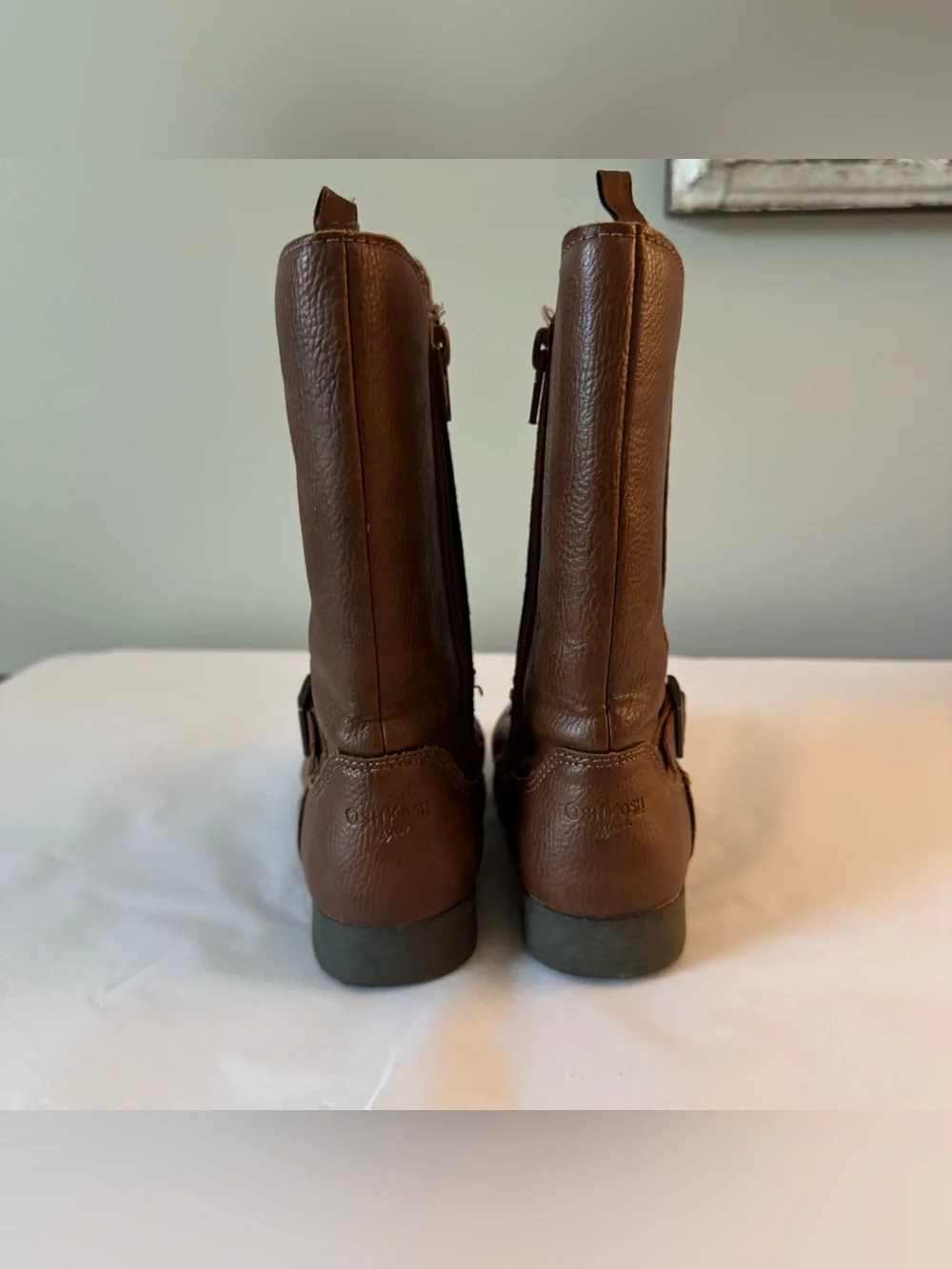 OSH KOSH Size 9 Toddler Brown Cowboy Cowgirl Brown Boots Girls